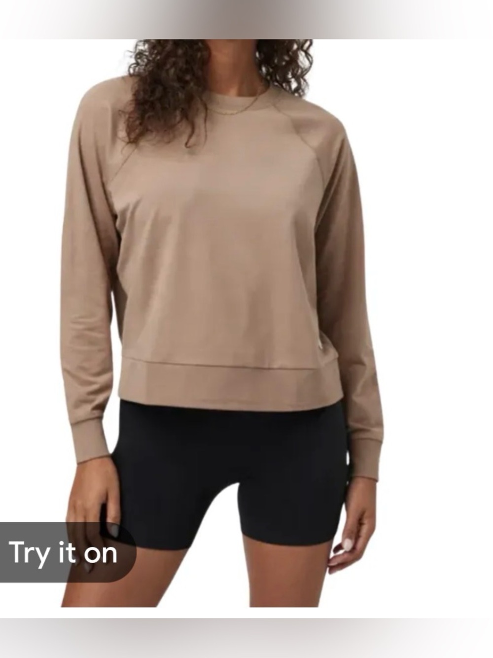 Vuori Halo Crew Long Sleeve 
Goldenrod Heather